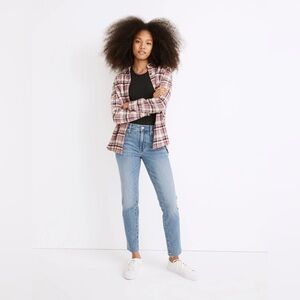 NWT Madewell Tall Mid-Rise Perfect Vintage Jean in Enmore Wash Raw Hem size 26 T